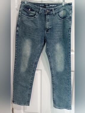 Society Men's Faded Blue Skinny Jeans